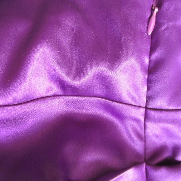 Stacy Sklar Purple Cocktail Ruched Dress SIZE 5 - Picture 6 of 6